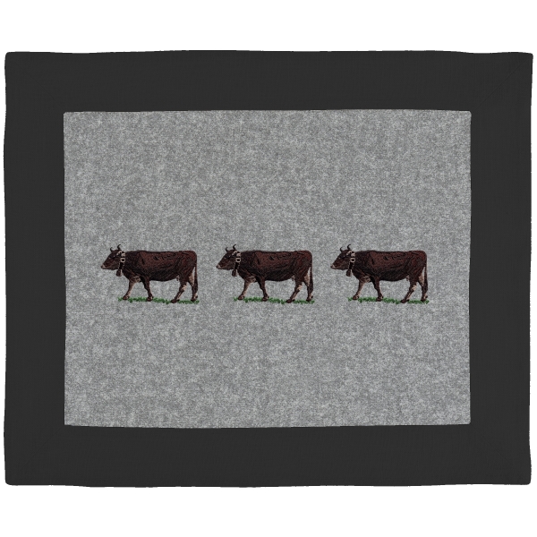 Kuh Tischset in Lodenoptik im Digitaldruck 100% Baumwolle  35 x 45 cm